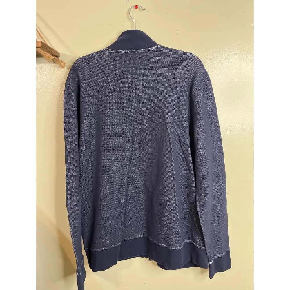 Banana Republic TEXTURED KNIT BOMBER Zip Up JACKET, pockets, size extra large